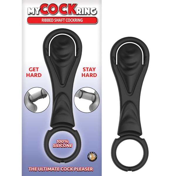 My Cockring Ribbed Shaft Cock Ring Black Default Title