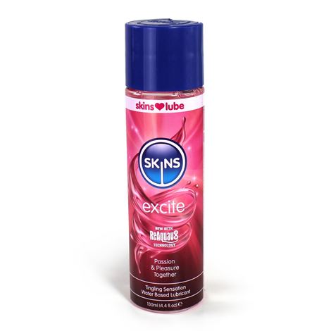 Skins Excite Tingling Water Based Lubricant 4.4 Oz