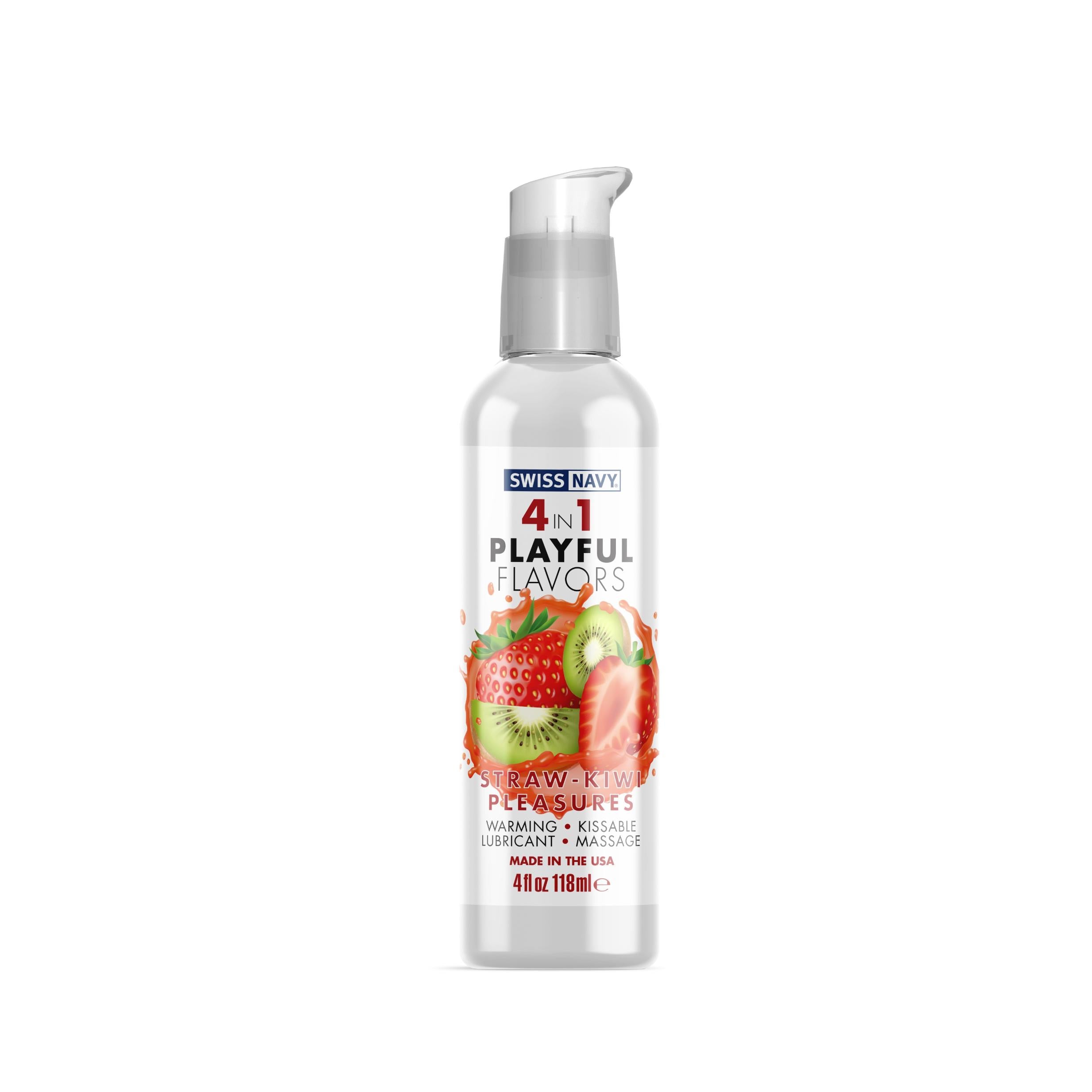 Swiss Navy 4-in-1 Playful Flavors - Strawberry Kiwi Pleasures - 4 Fl. Oz. Default Title
