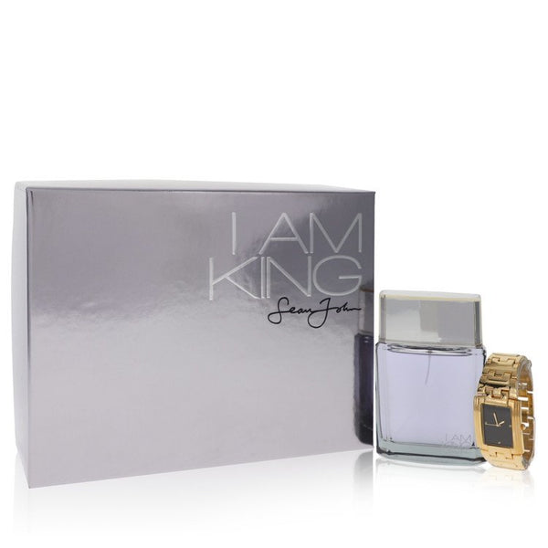 I Am King by Sean John Gift Set -- 3.4 oz Eau De Toilette Spray + Watch for Men - GreatEagleInc