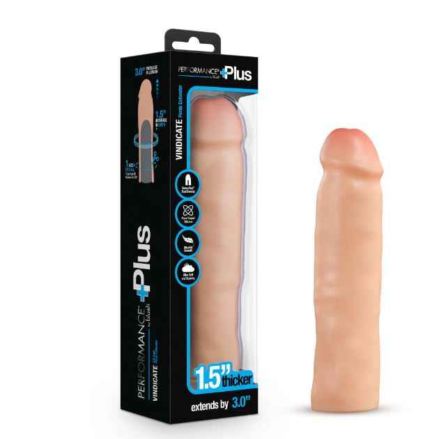 Performance Plus 3in Silicone Penis Xtender Beige