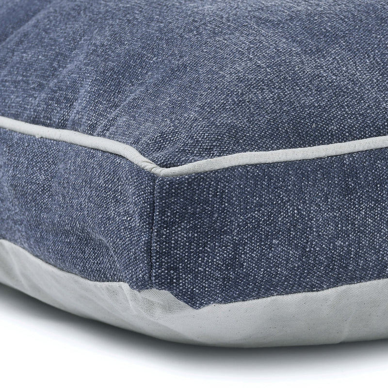 24" X 36" Stonewashed Blue Pillow Style Pet Bed With Removable Cover - Bed & Bath