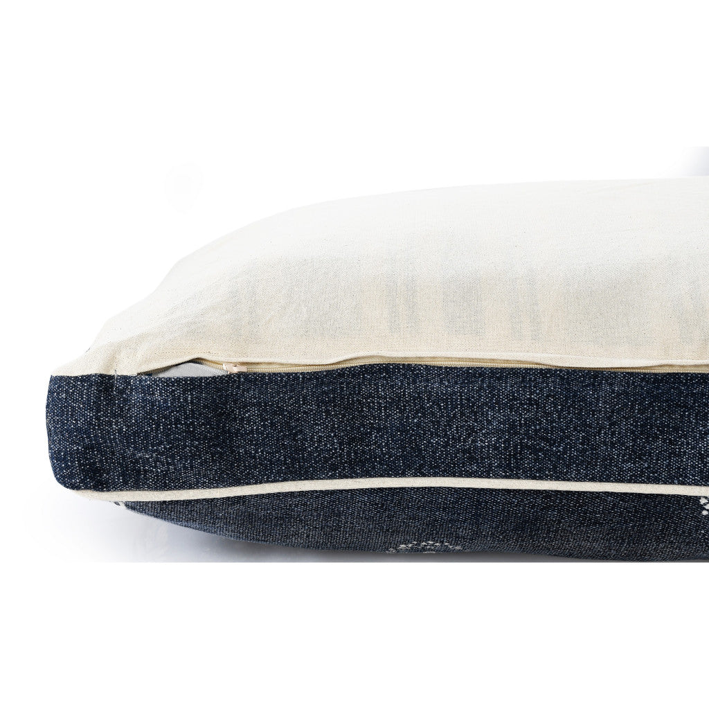 24" X 36" Stonewashed Blue Medallion Pillow Style Pet Bed With Removable Cover - Bed & Bath | Bed & Bath,…