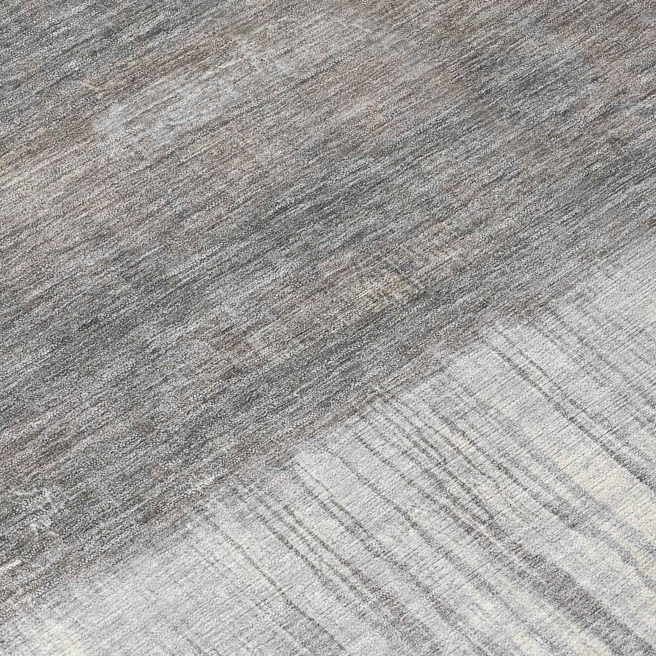10' X 14' Taupe And Gray Abstract Washable Indoor Outdoor Area Rug