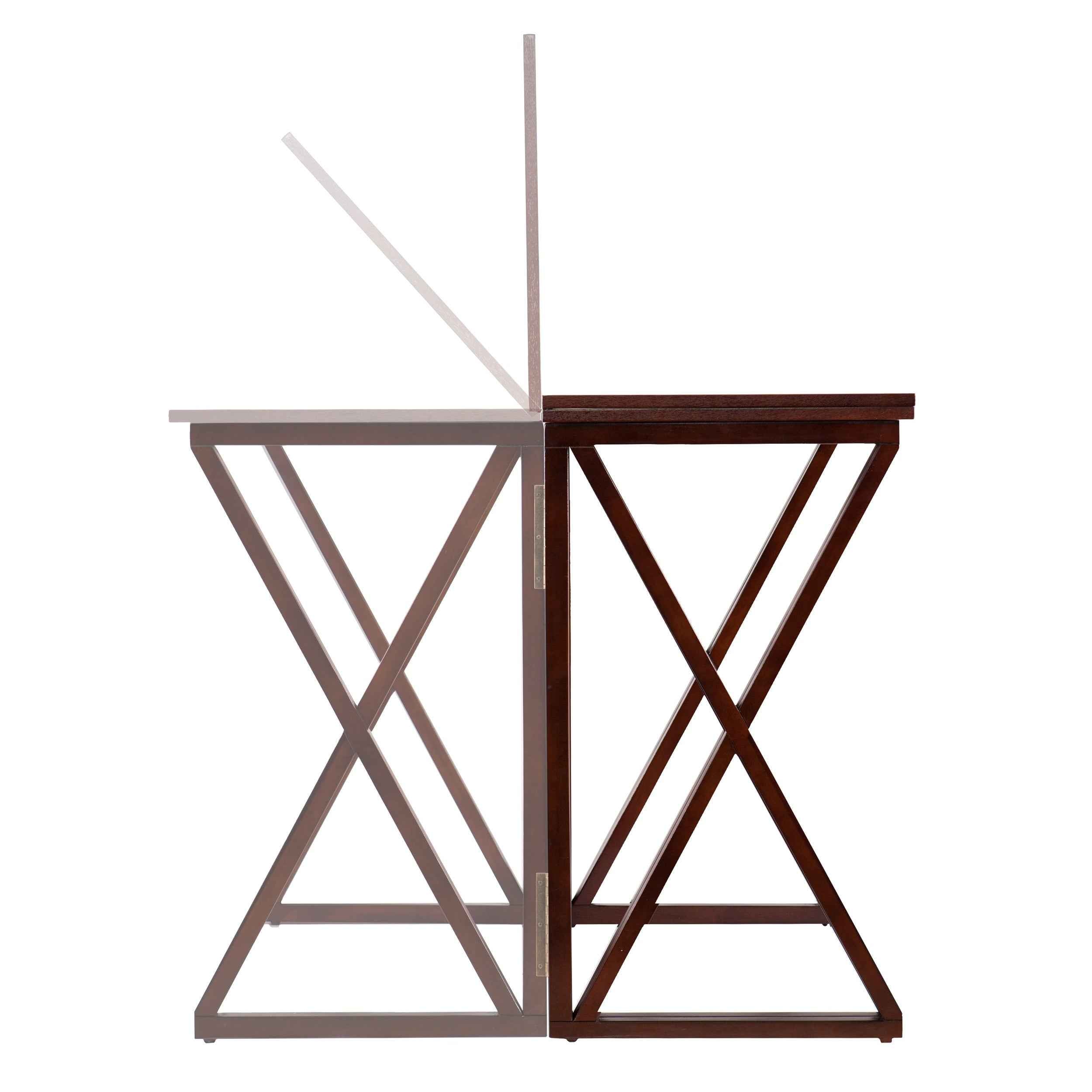 46" Brown Solid Wood A Frame Console Table