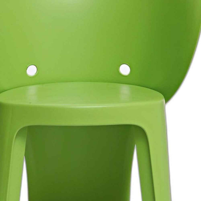 Set Of Four Green Heavy Duty Plastic Juvenile Chairs