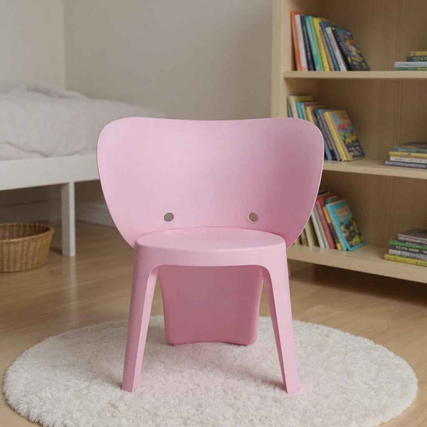 Set Of Four Pink Heavy Duty Plastic Juvenile Chairs
