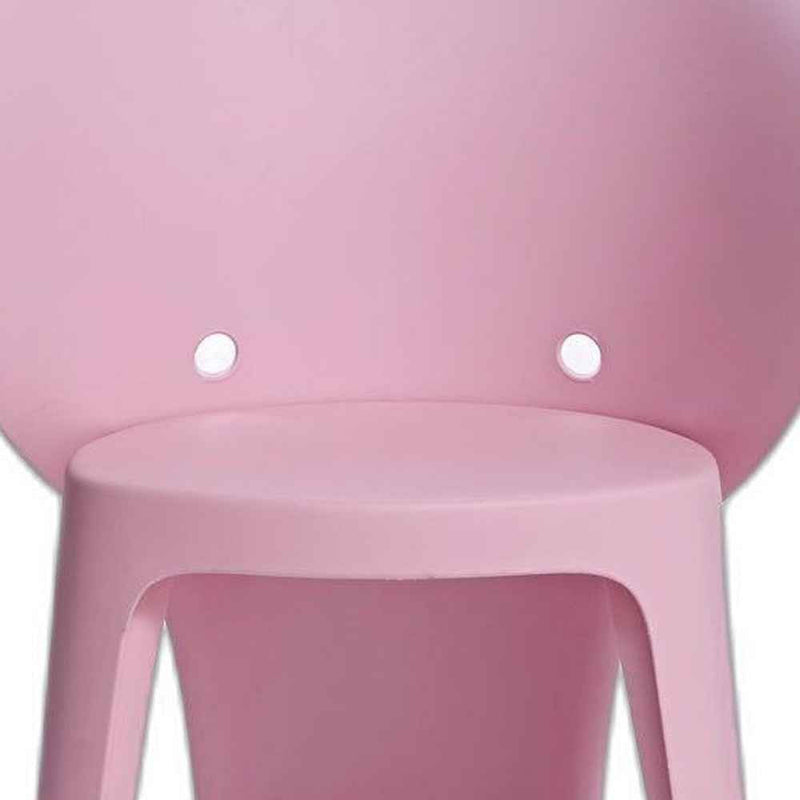 Set Of Four Pink Heavy Duty Plastic Juvenile Chairs