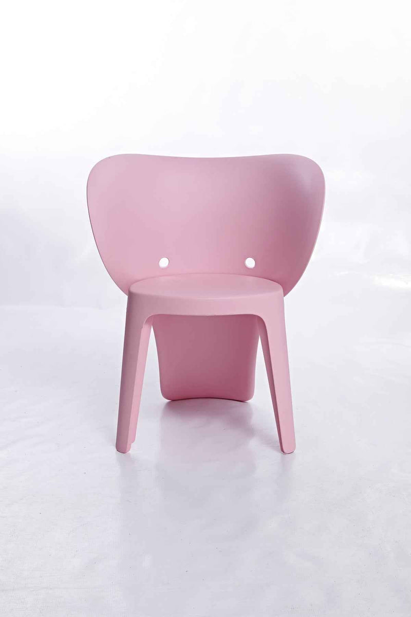Set Of Four Pink Heavy Duty Plastic Juvenile Chairs