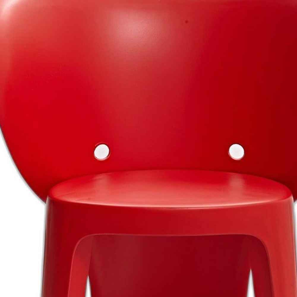 Set Of Four Red Heavy Duty Plastic Juvenile Chairs