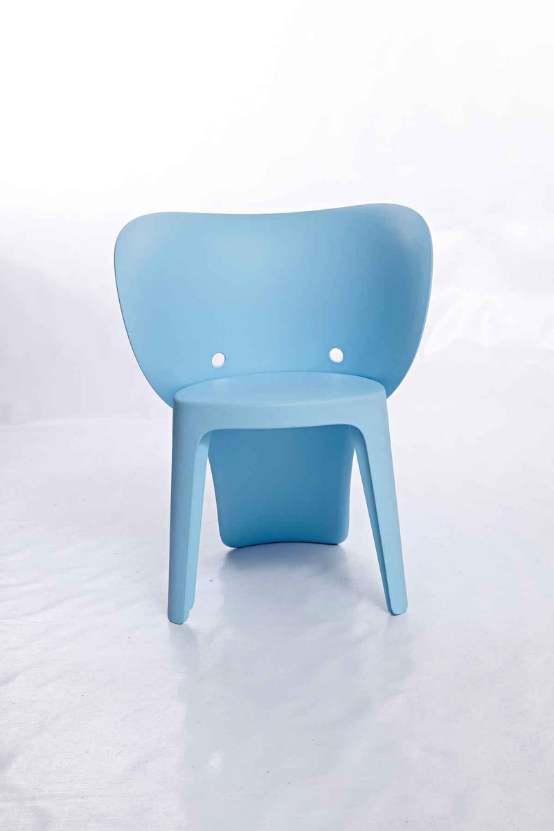 Set Of Four Blue Heavy Duty Plastic Juvenile Chairs