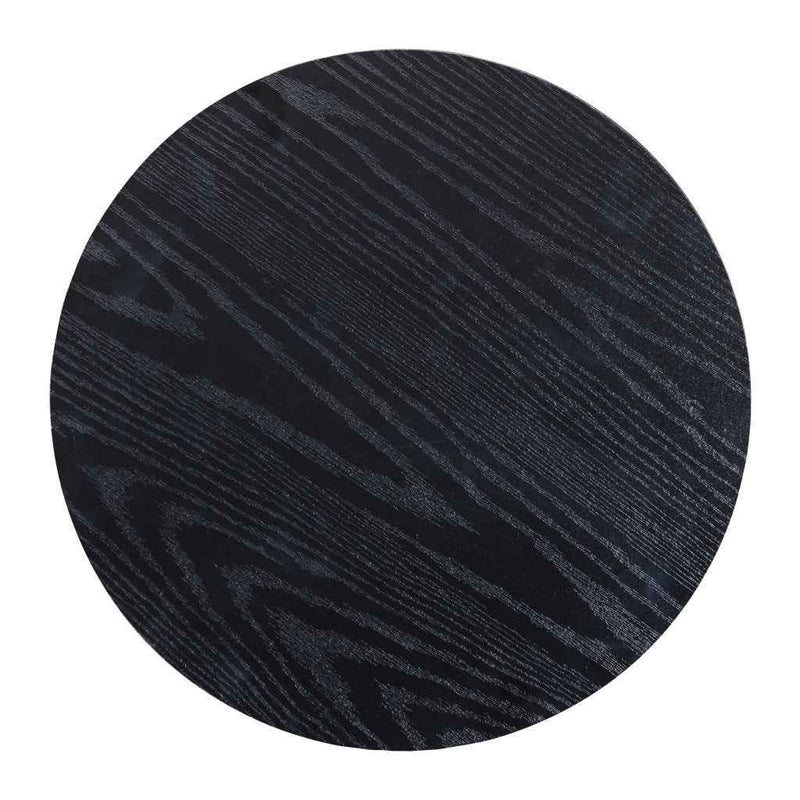 55" Brown Black and Gold Wood and Steel Three Tier Coffee Table