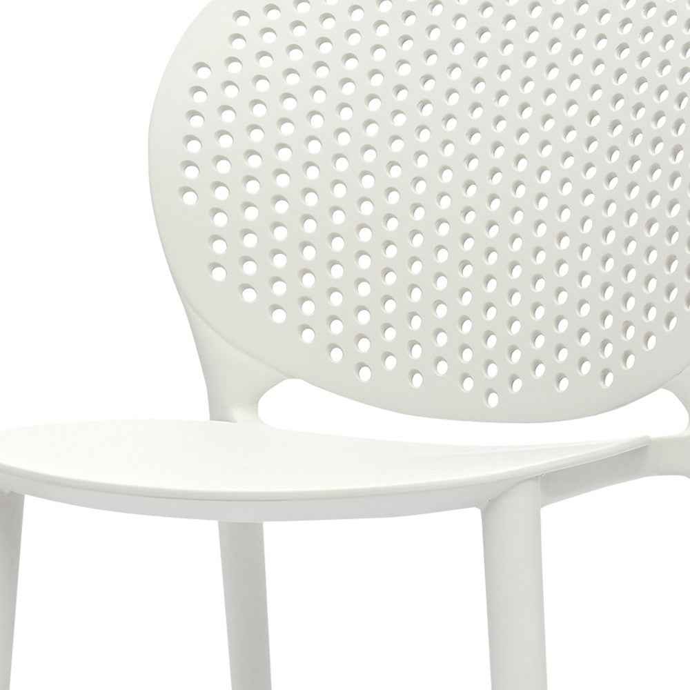 Set Of Four White Heavy Duty Plastic Juvenile Chairs