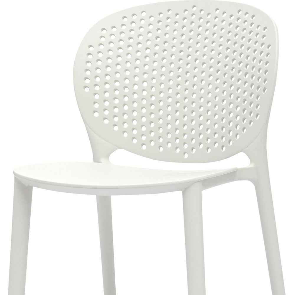 Set Of Four White Heavy Duty Plastic Juvenile Chairs