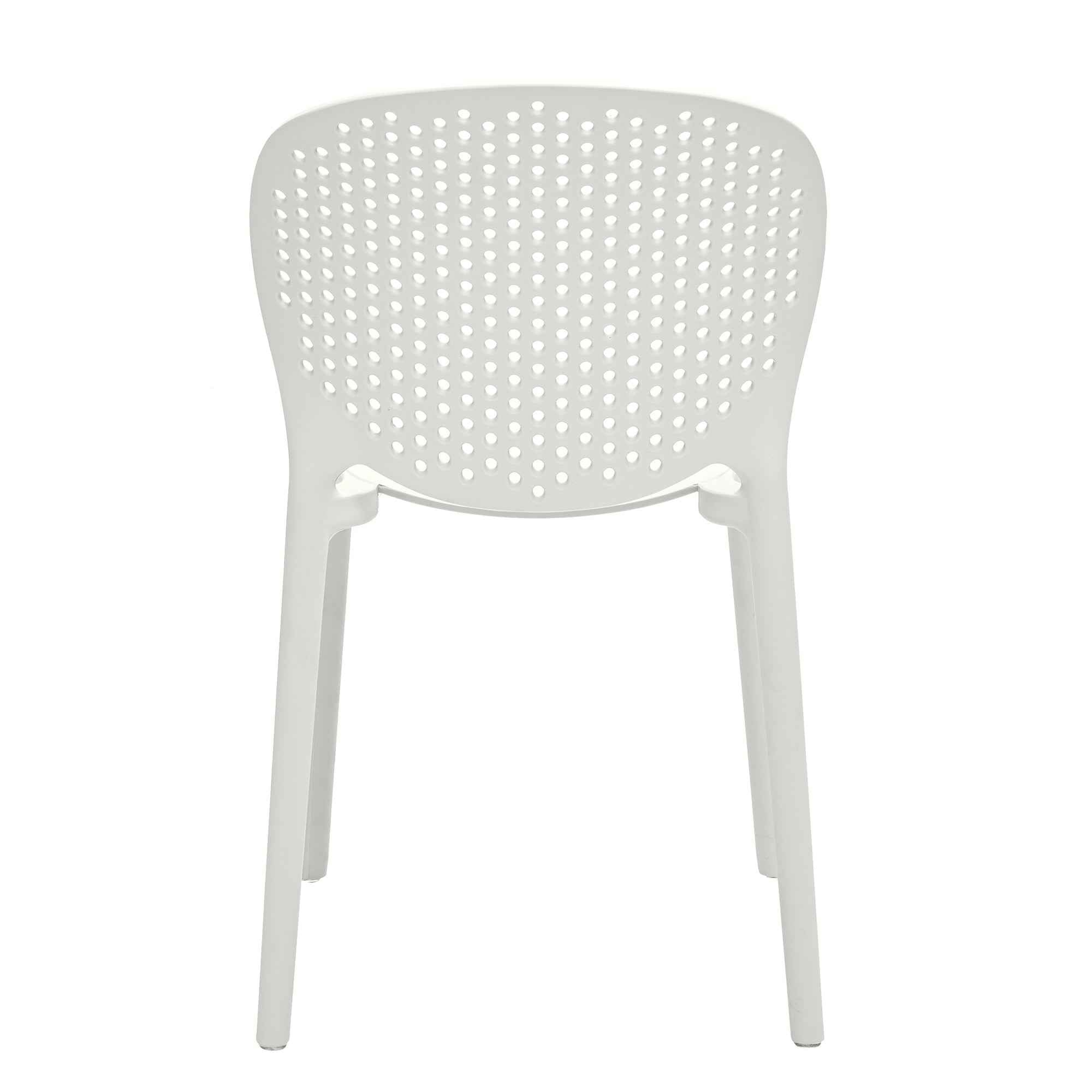 Set Of Four White Heavy Duty Plastic Juvenile Chairs