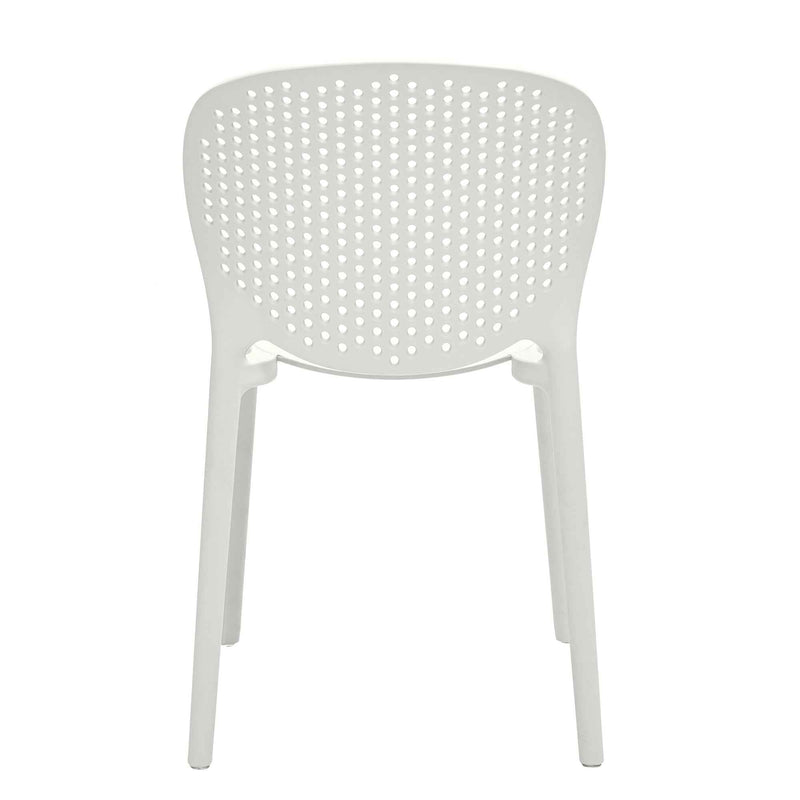 Set Of Four White Heavy Duty Plastic Juvenile Chairs