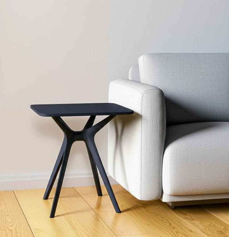 27" Black Heavy Duty Plastic Square End Table