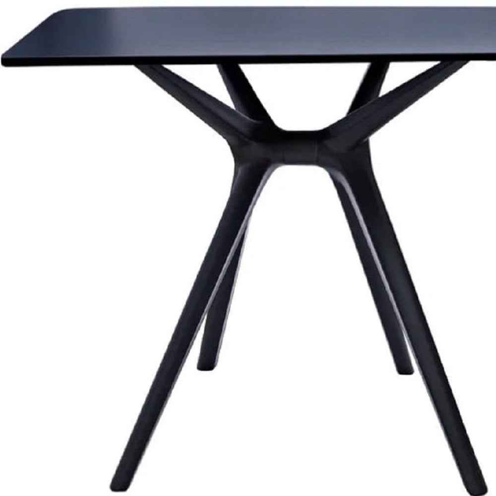 27" Black Heavy Duty Plastic Square End Table