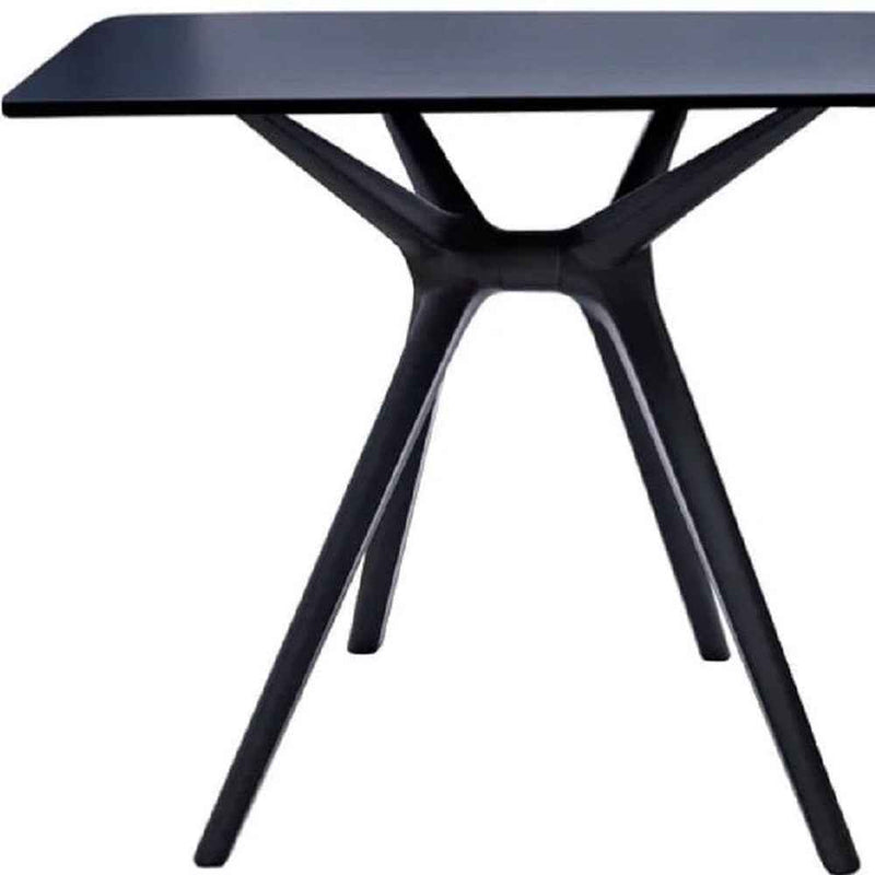 27" Black Heavy Duty Plastic Square End Table