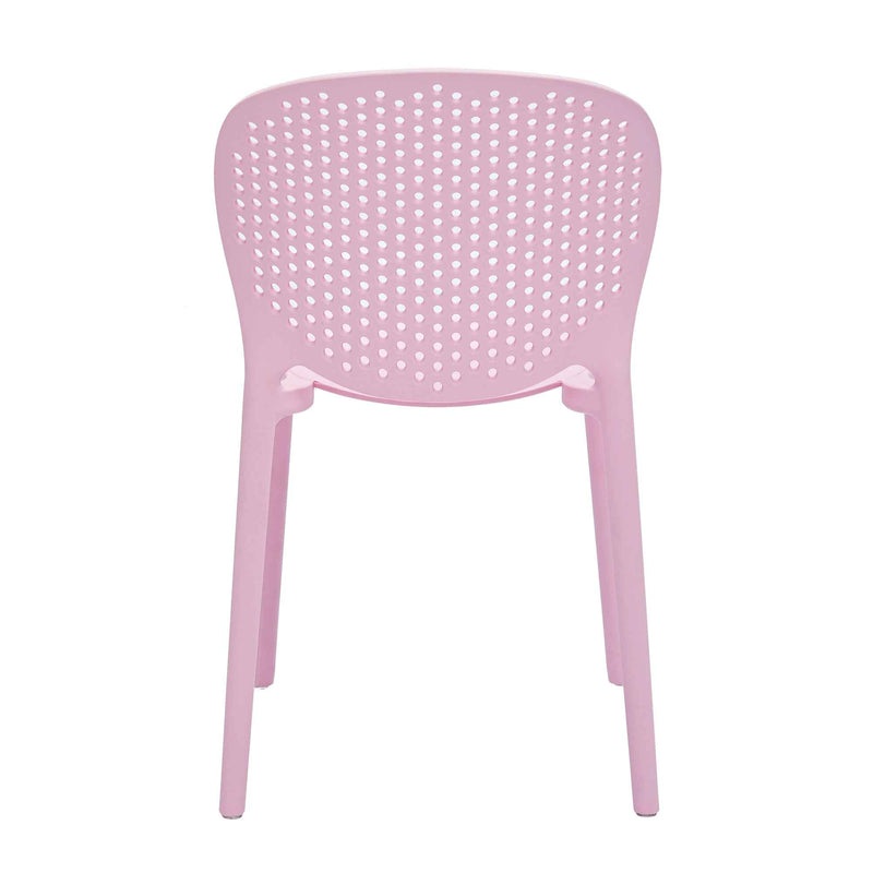Set Of Four Pink Heavy Duty Plastic Juvenile Chairs