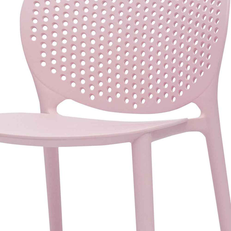 Set Of Four Pink Heavy Duty Plastic Juvenile Chairs