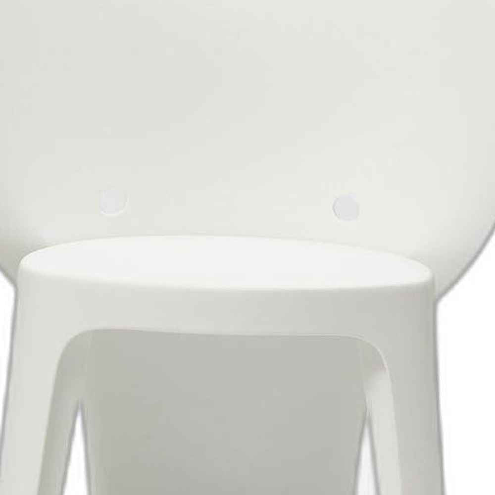 Set Of Four White Heavy Duty Plastic Juvenile Chairs