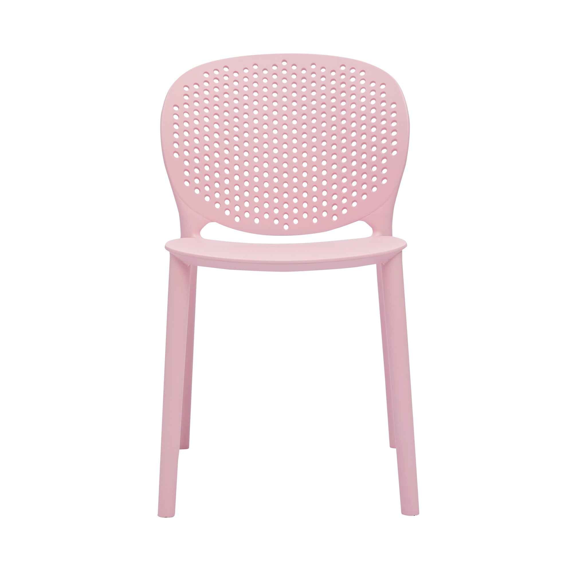 Set Of Four Pink Heavy Duty Plastic Juvenile Chairs