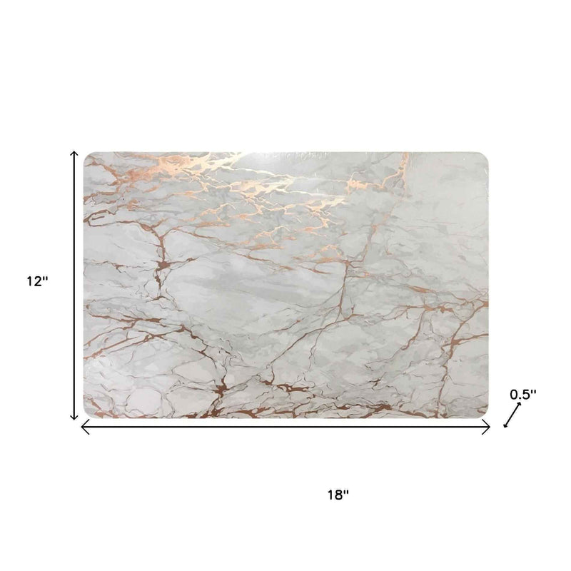 12" X 18" Gold And Silver Abstract Agglomerated cork Placemats