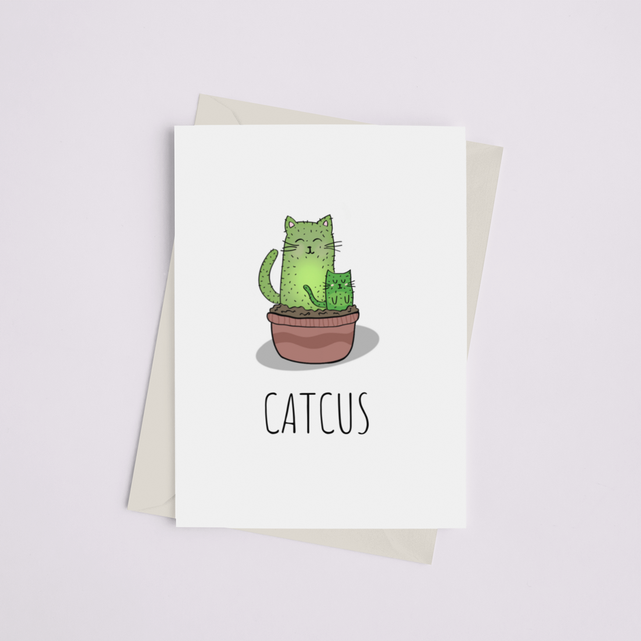 Catcus - Greeting Card - Pack of 5 - Apparel and Accessories