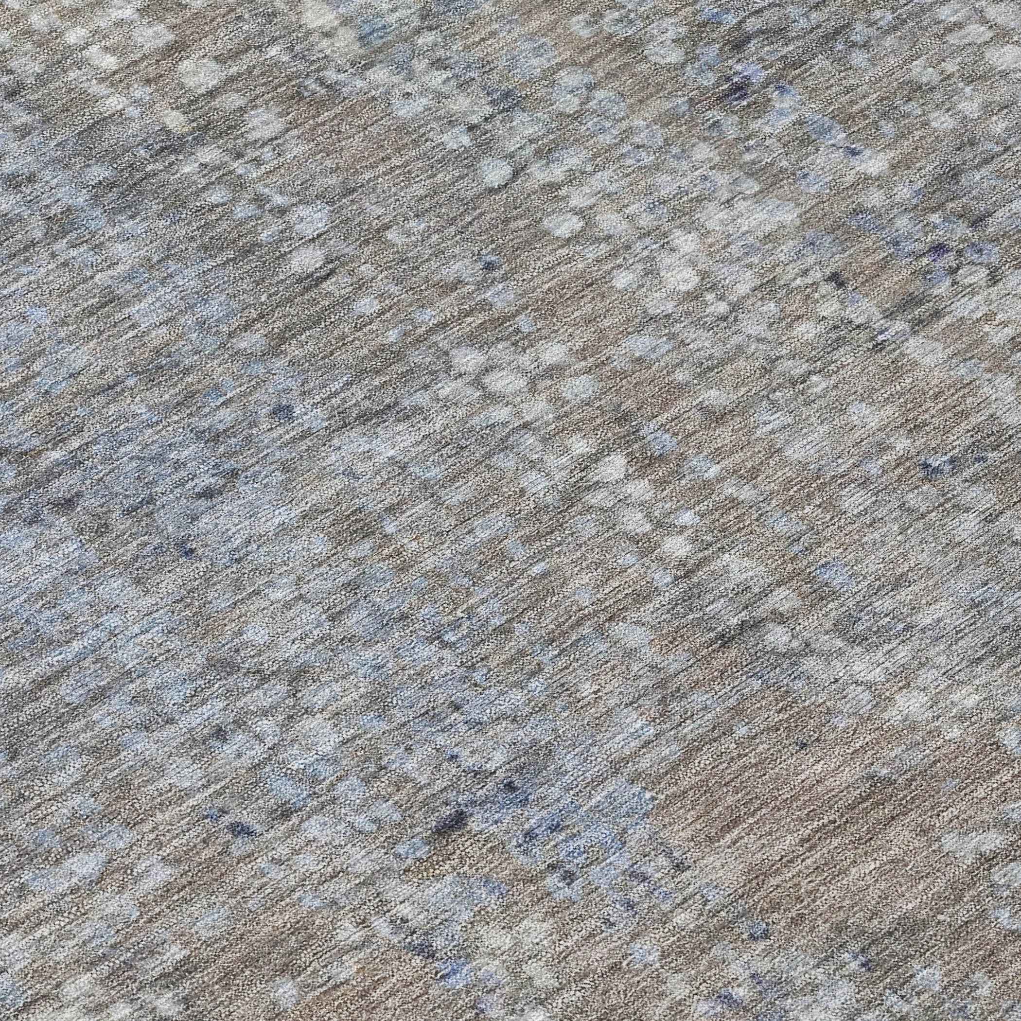 3' X 5' Taupe And Ivory Abstract Washable Indoor Outdoor Area Rug