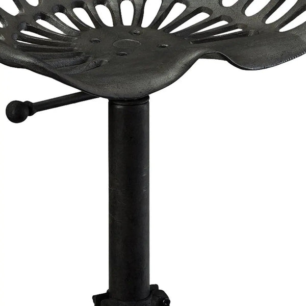 23" Black Iron Backless Adjustable Height Bar Chair Homeroots Living Room