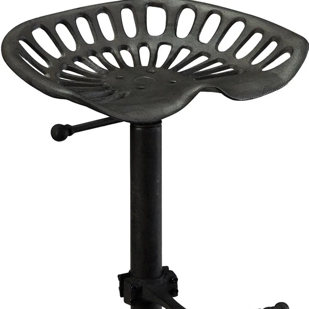 23" Black Iron Backless Adjustable Height Bar Chair Homeroots Living Room
