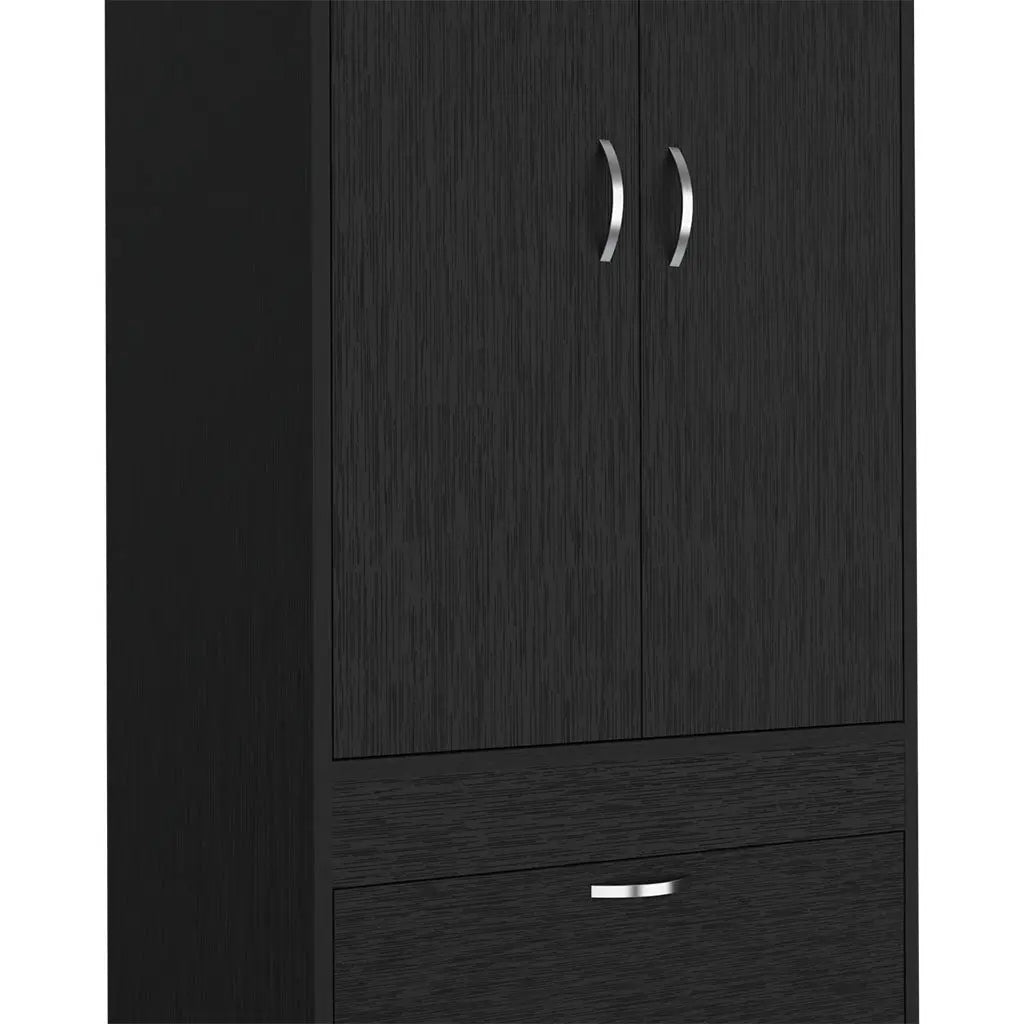 23" Black Two Drawer Dresser Homeroots Bed & Bath