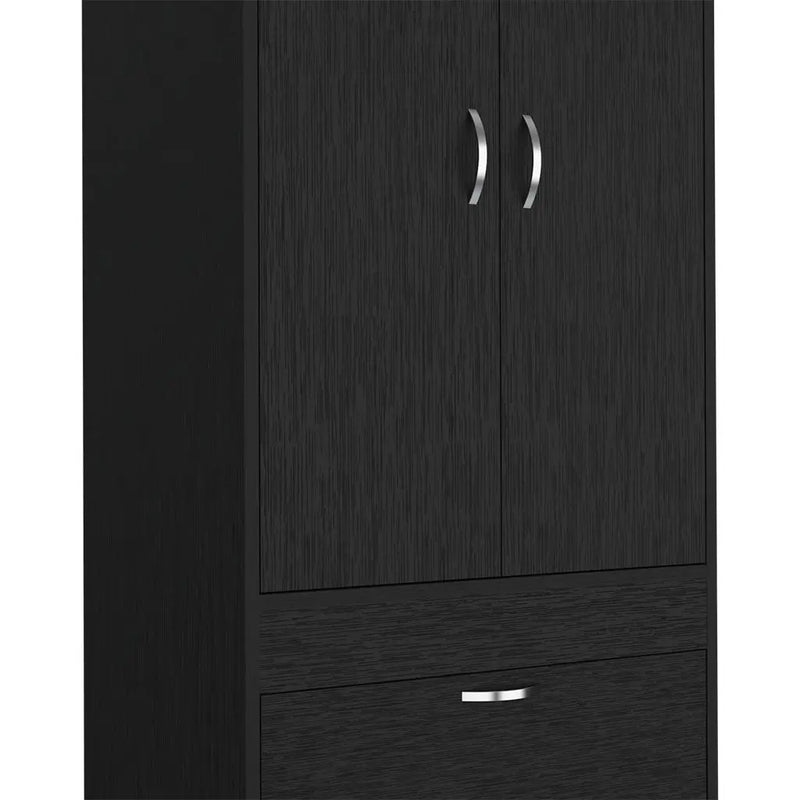 23" Black Two Drawer Dresser Homeroots Bed & Bath