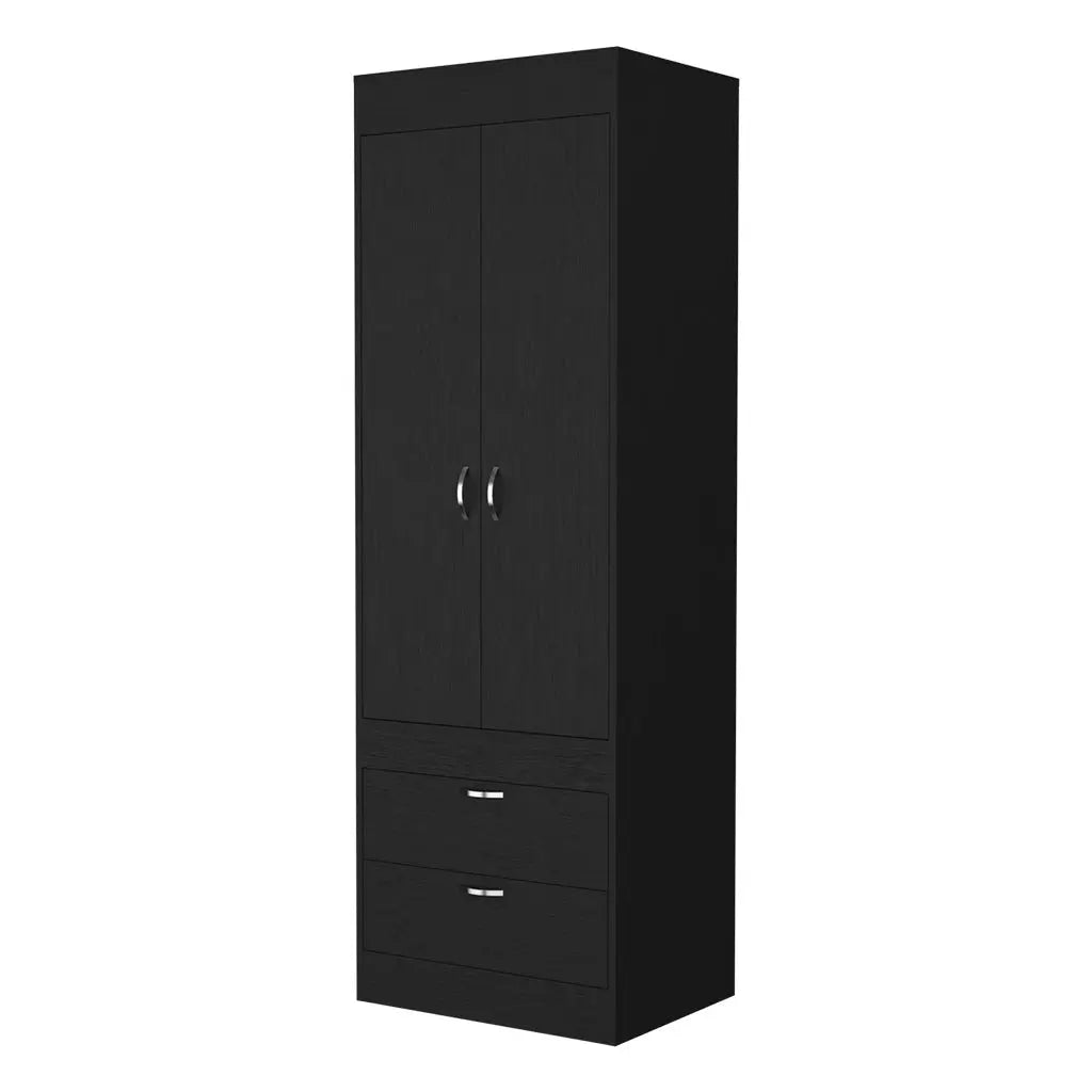 23" Black Two Drawer Dresser Homeroots Bed & Bath