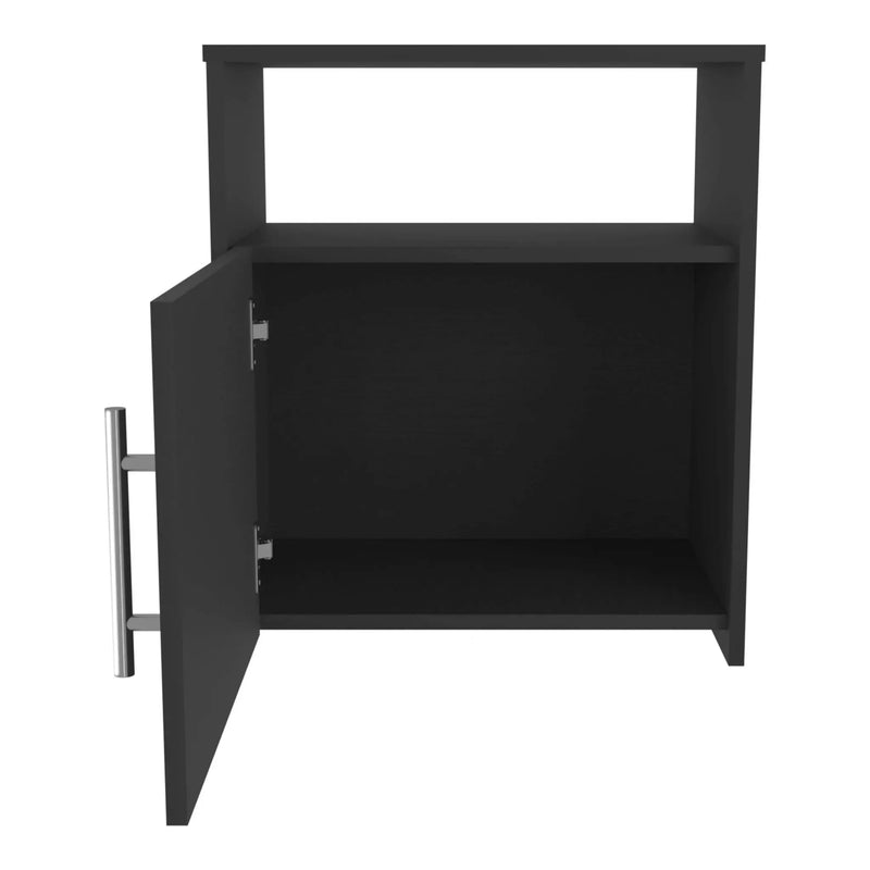 23" Black Wood Nightstand Homeroots Bed & Bath