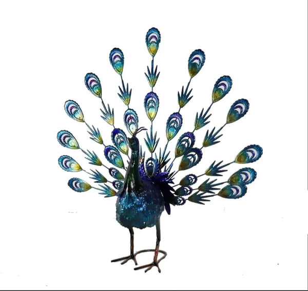 23" Blue And Purple Metal Birds Garden Accents Accessories Homeroots Outdoor