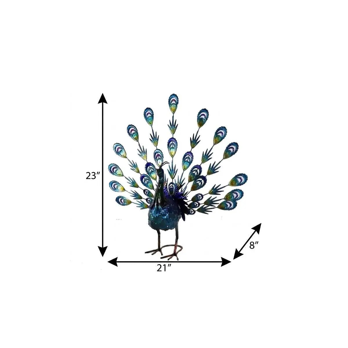 23" Blue And Purple Metal Birds Garden Accents Accessories Homeroots Outdoor
