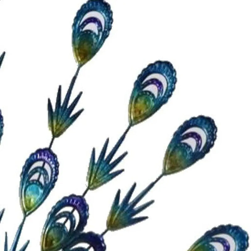 23" Blue And Purple Metal Birds Garden Accents Accessories Homeroots Outdoor