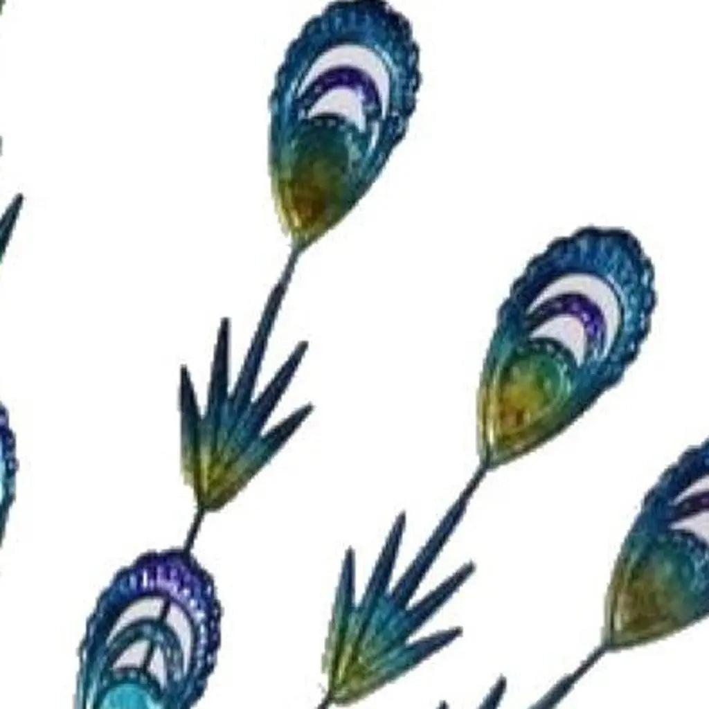 23" Blue And Purple Metal Birds Garden Accents Accessories Homeroots Outdoor