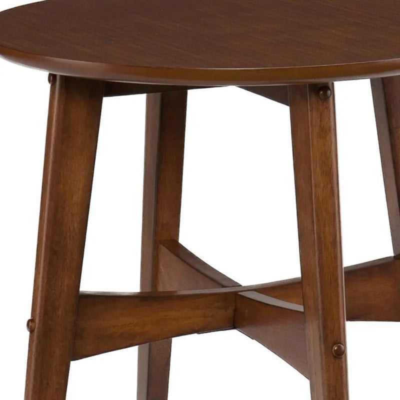 23" Brown Solid Wood End Table Homeroots Living Room
