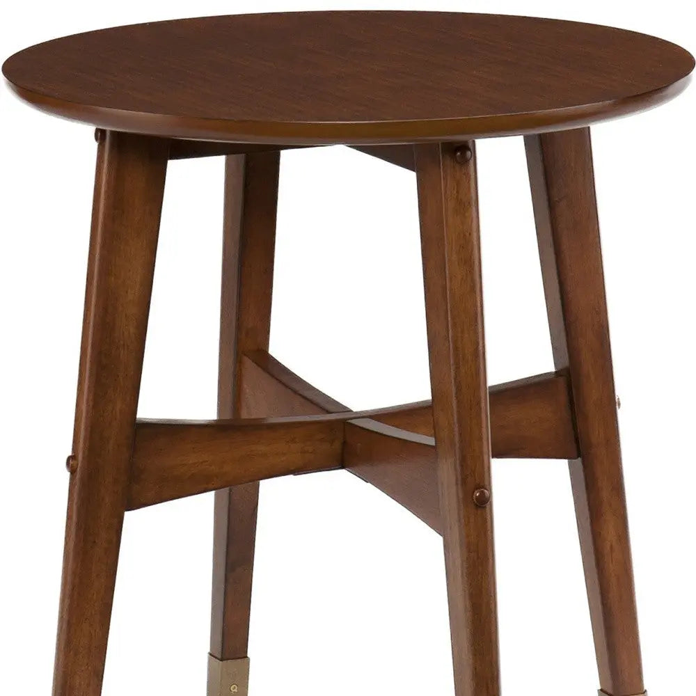 23" Brown Solid Wood End Table Homeroots Living Room