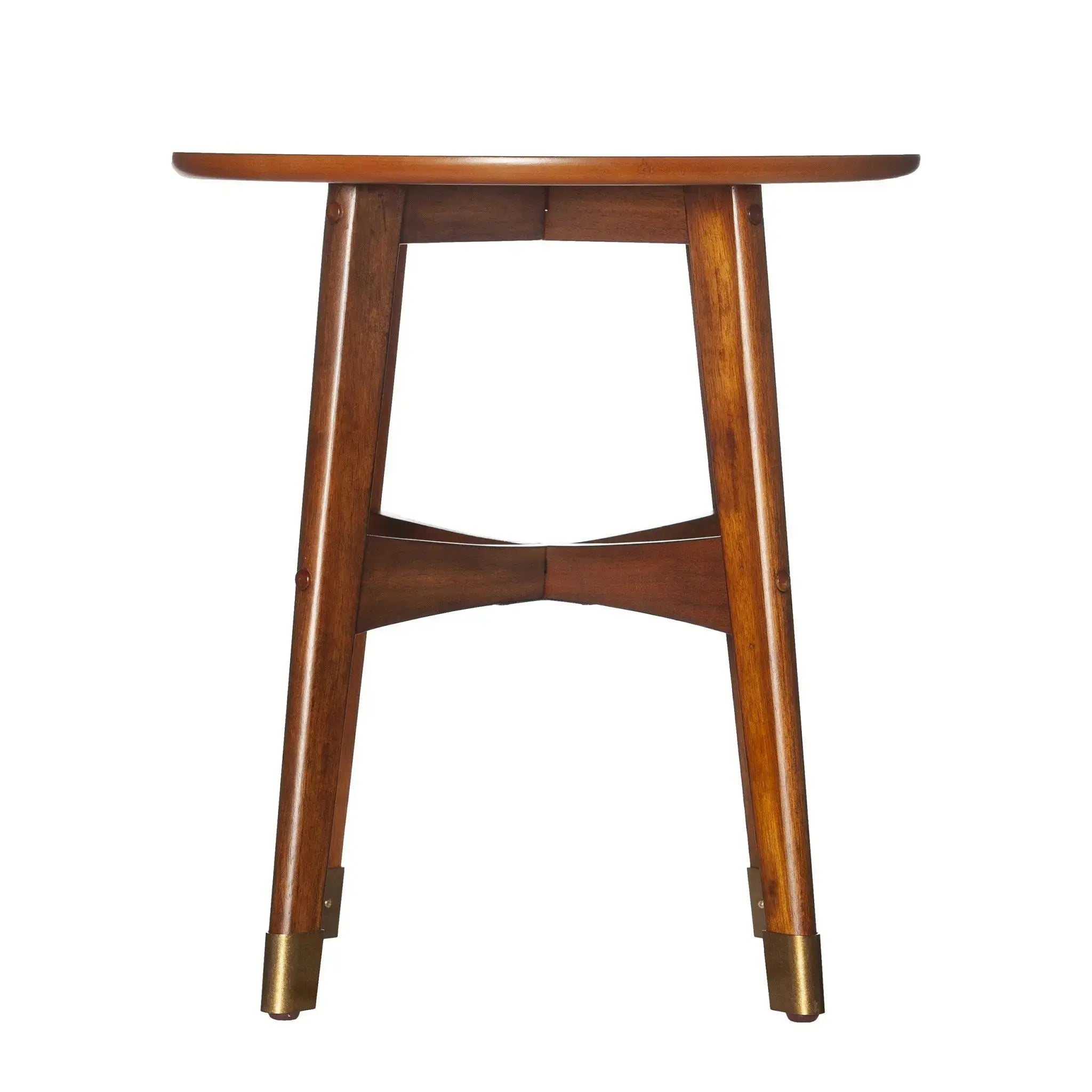 23" Brown Solid Wood End Table Homeroots Living Room