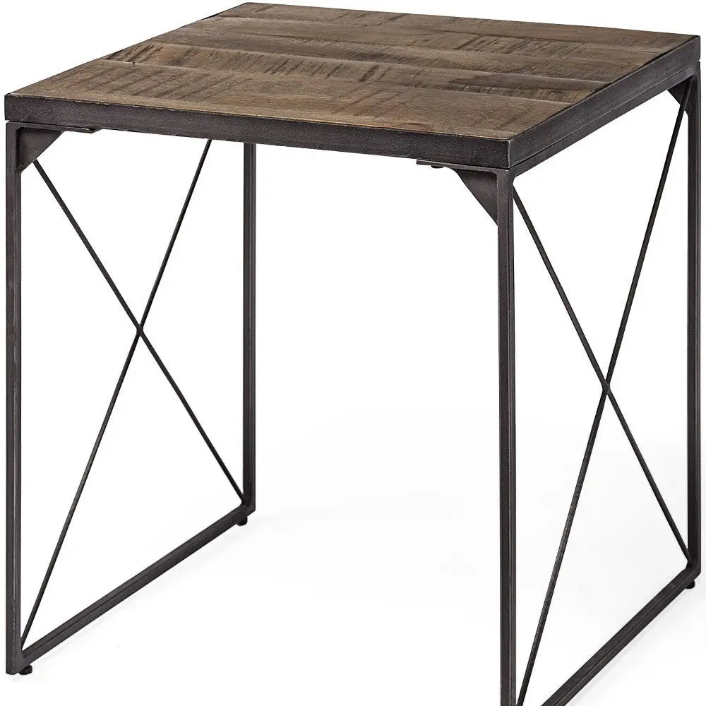 23" Brown Solid Wood Square End Table - GreatEagleInc