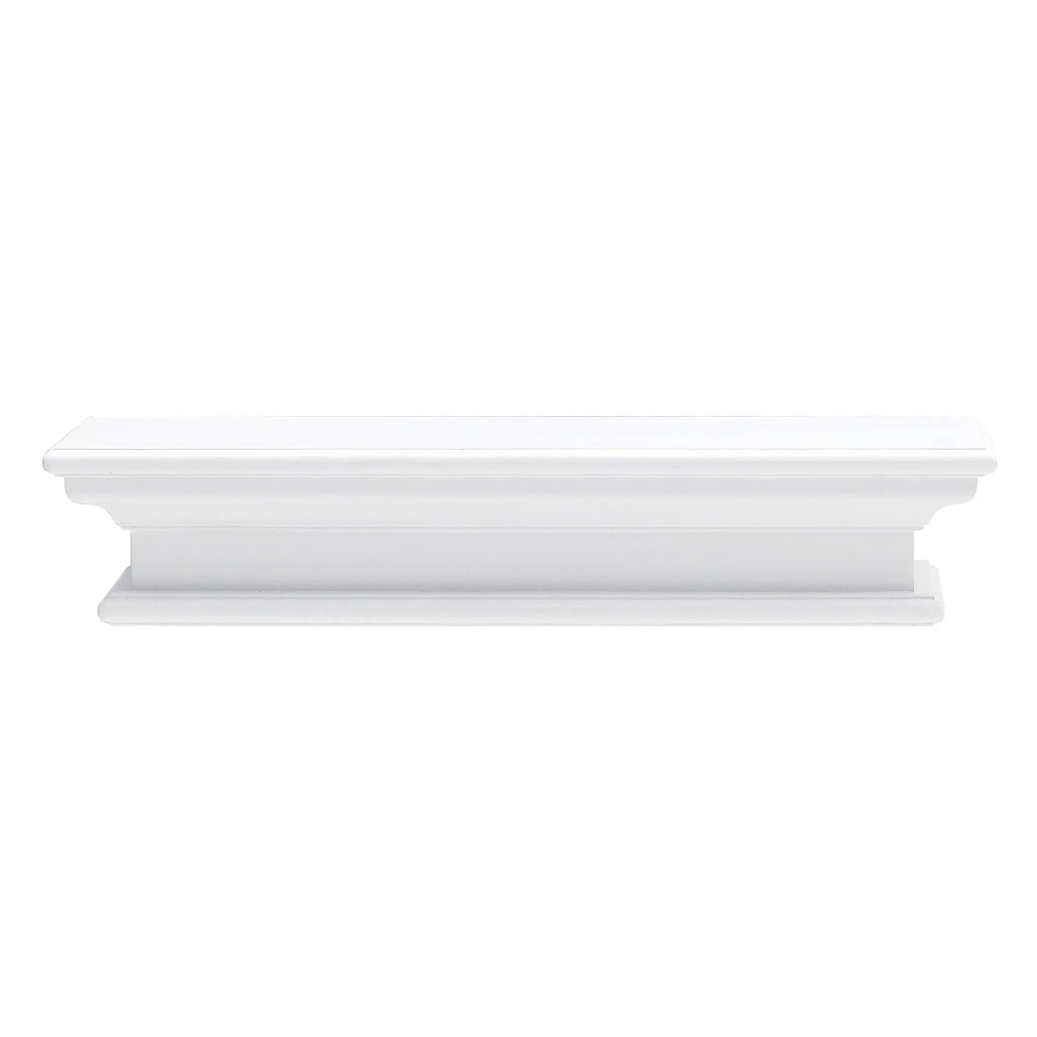 23" Classic White Floating Wall Shelf Homeroots Organization