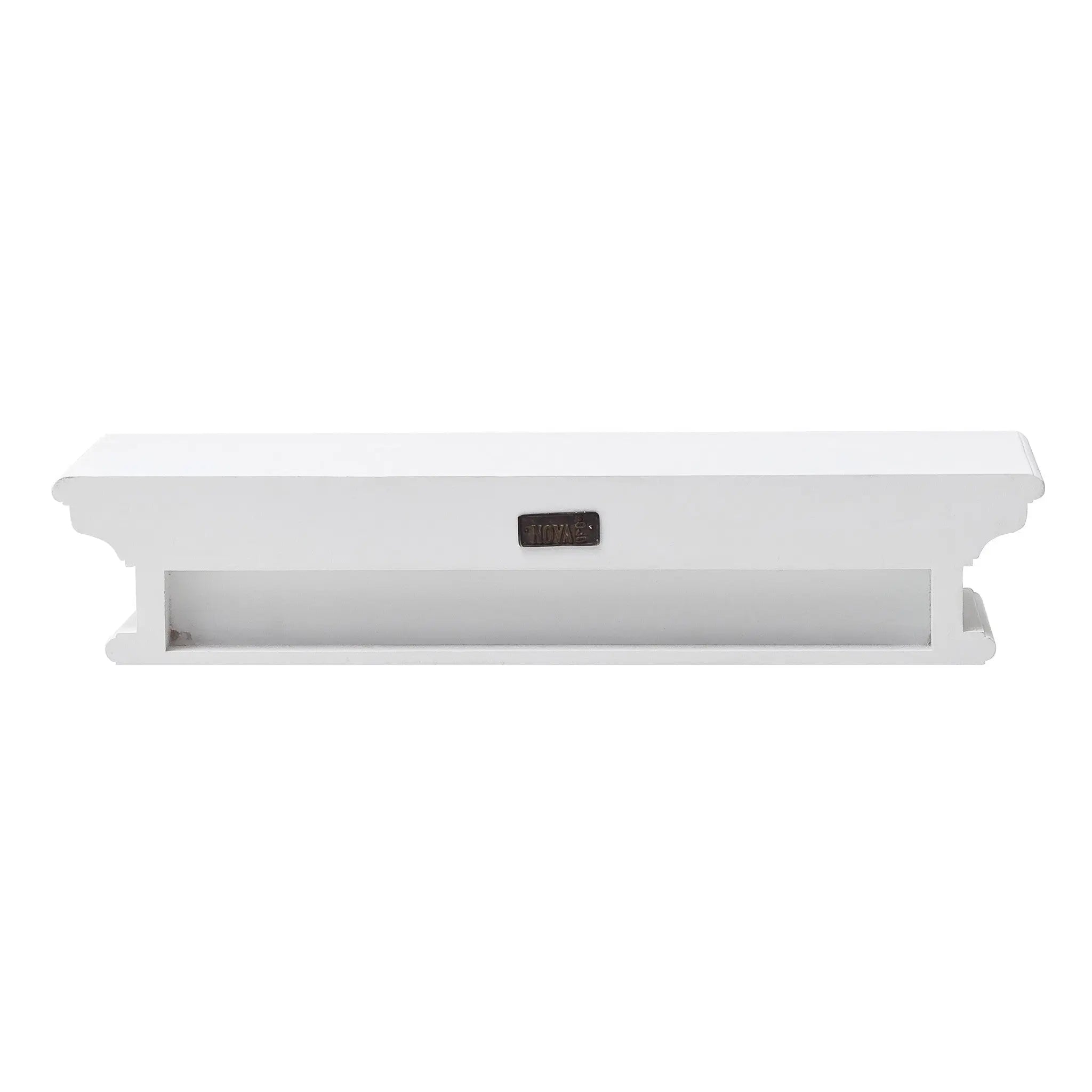 23" Classic White Floating Wall Shelf Homeroots Organization