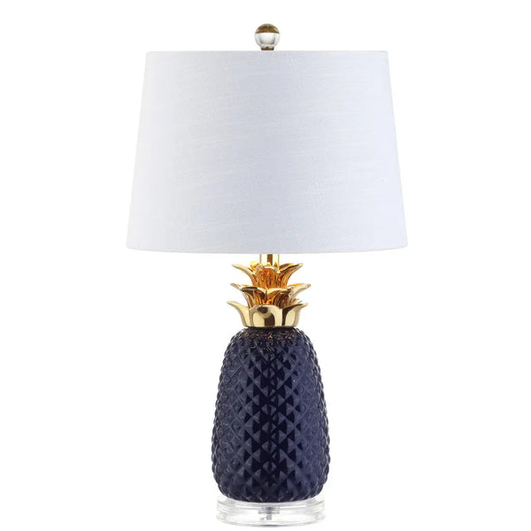 23" Clear Novelty Table Lamp With Drum Shade Homeroots Lighting