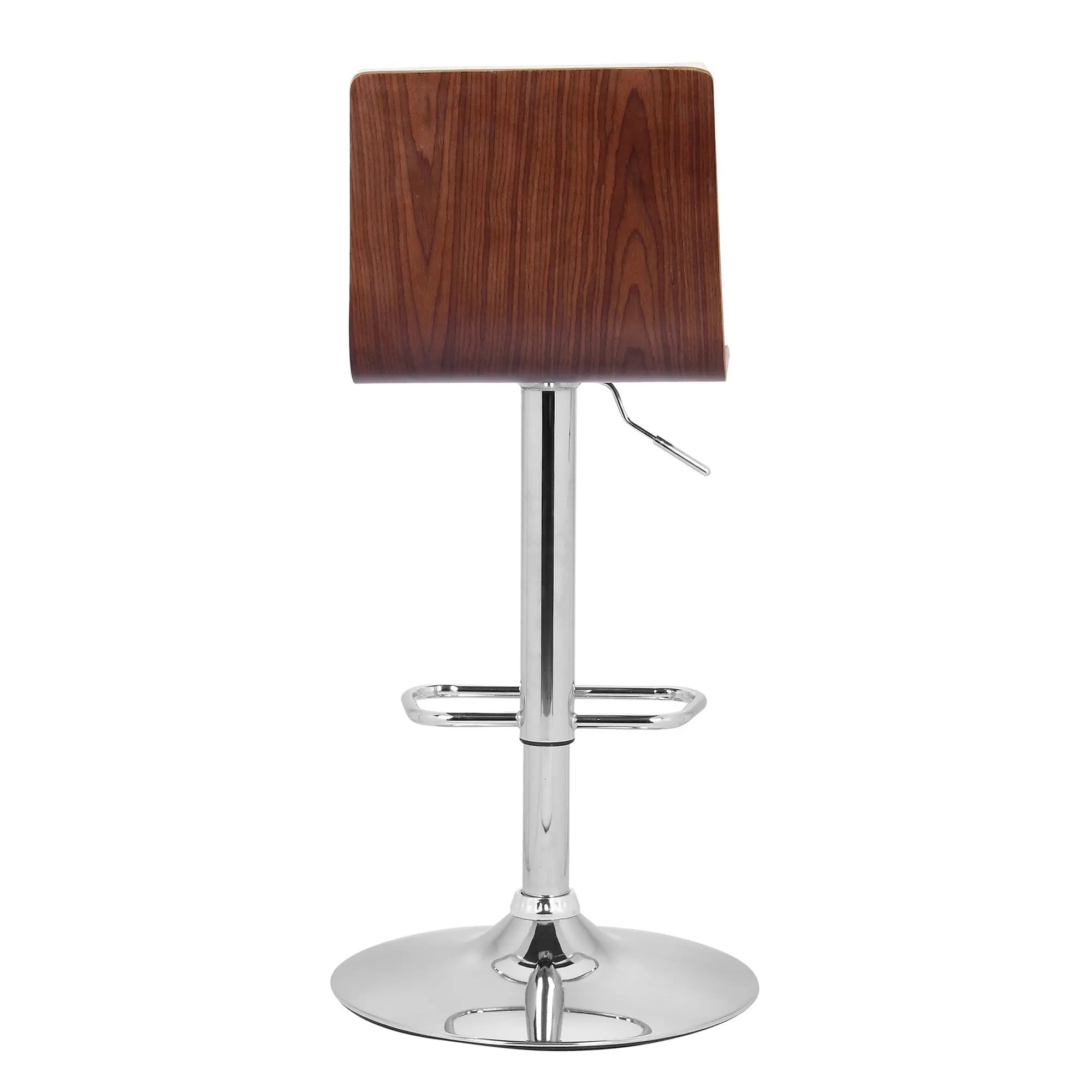 23" Cream And Silver Iron Swivel Low Back Adjustable Height Bar Chair - GreatEagleInc