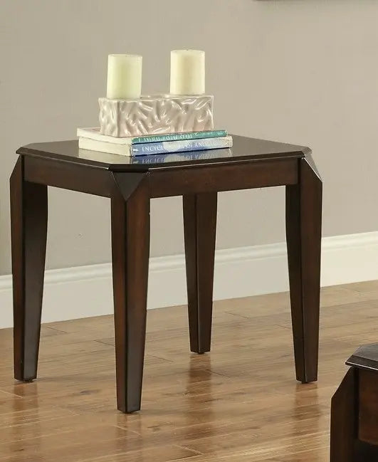 23" Dark Brown Solid Wood End Table Homeroots Living Room