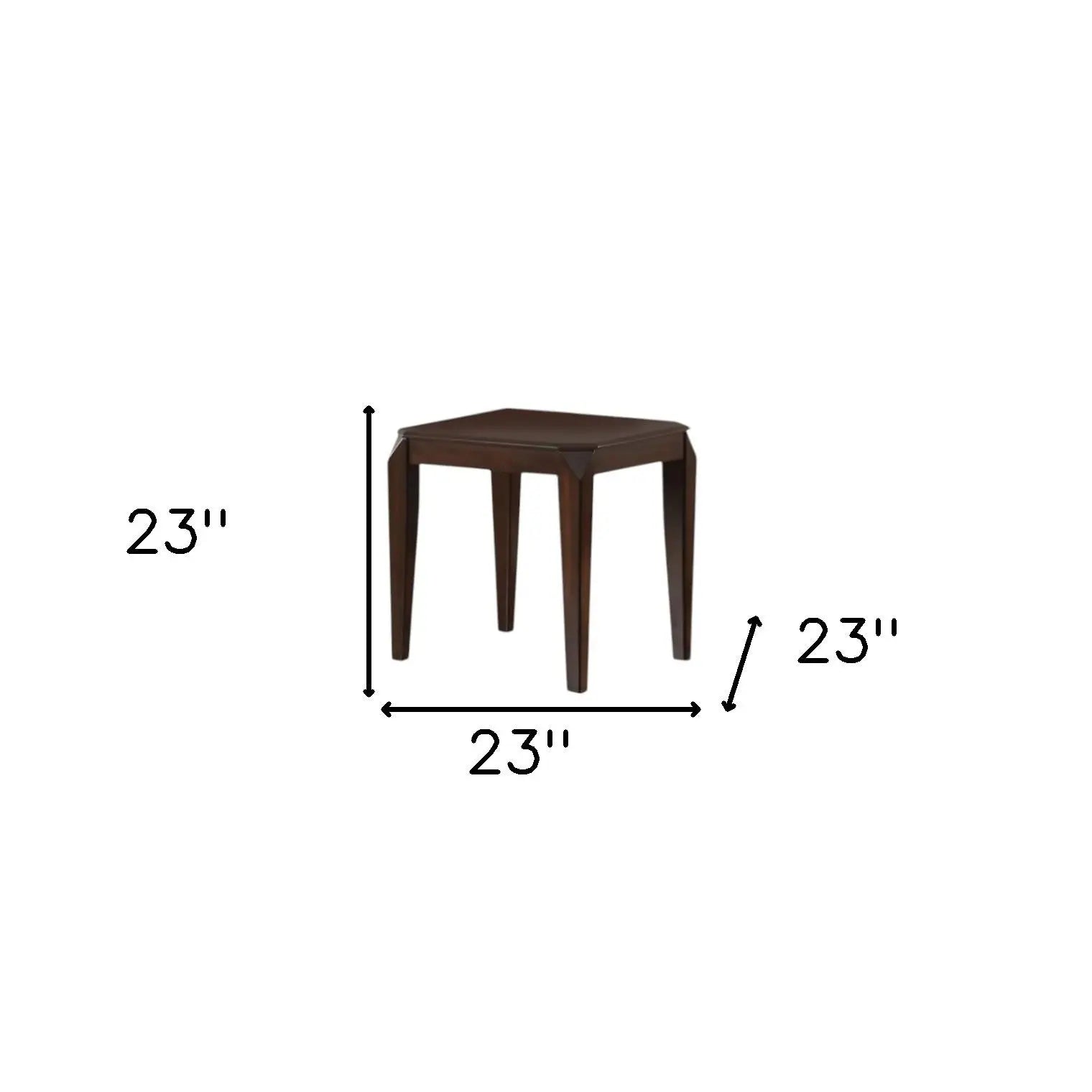 23" Dark Brown Solid Wood End Table Homeroots Living Room